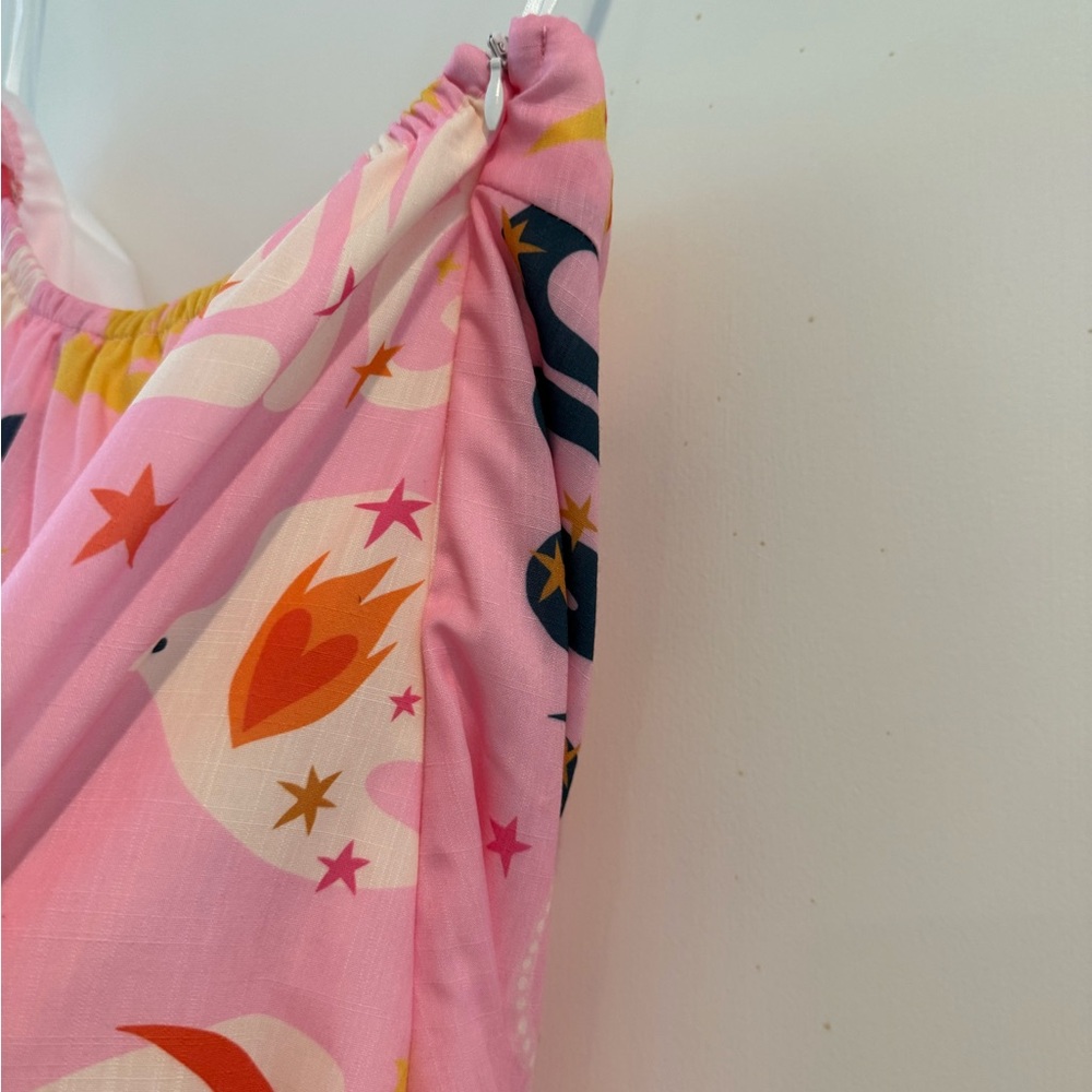 Colorful Pink Patterned Scarf - Picture 4 of 4